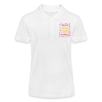 Spread Kindness - Hund schüttelt sich - Herzen - Stanley/Stella Teenager Bio-Poloshirt MINI SPRINTER - Weiß - Vorne