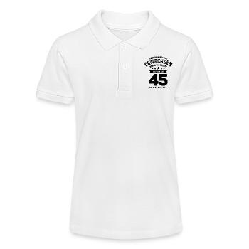 Auch du wirst mal erwachsen, 45 Jahre, Geschenk - Stanley/Stella Teenager Bio-Poloshirt MINI SPRINTER - Weiß - Vorne