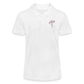 Flamingo - Comic Style - Polo bio MINI SPRINTER Stanley/Stella Ado - blanc - Devant