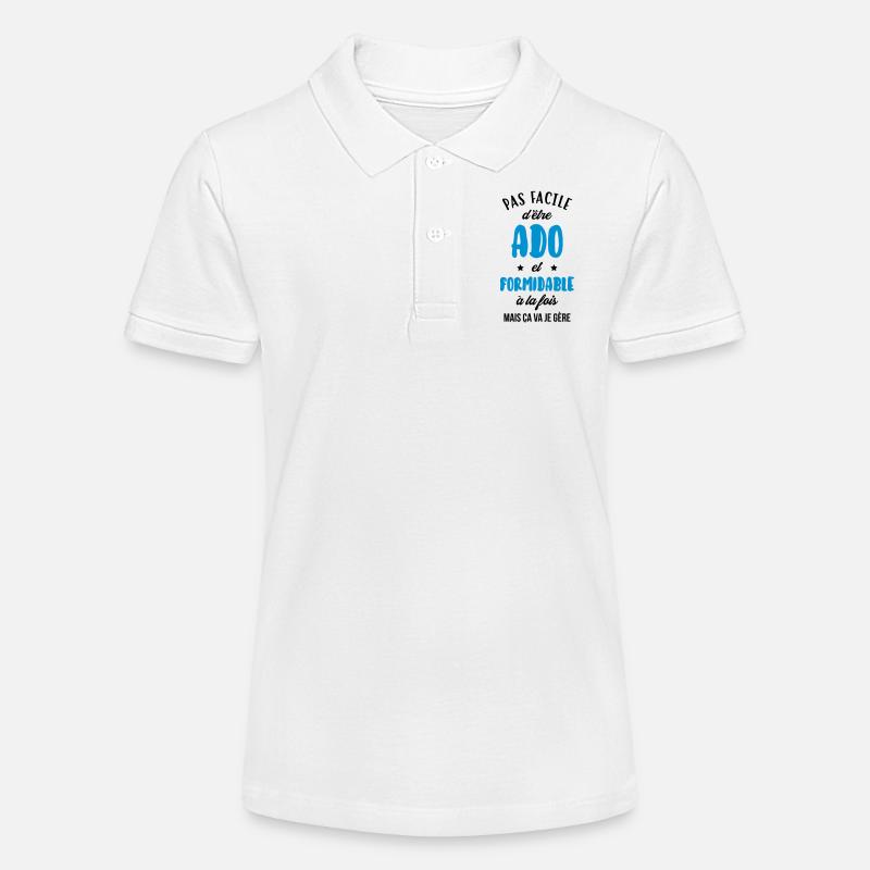 adolescent / enfant / ado / adolescente - Polo bio MINI SPRINTER Stanley/Stella Ado - blanc