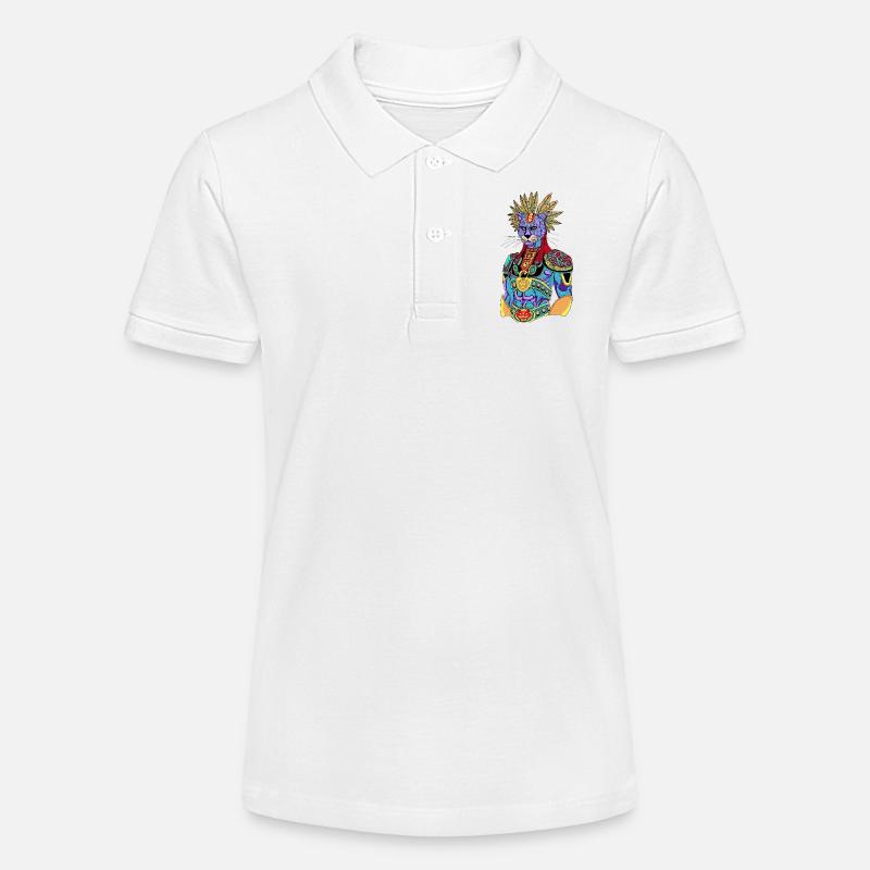 Guerrier Felin Arc en Ciel - Polo bio MINI SPRINTER Stanley/Stella Ado - blanc