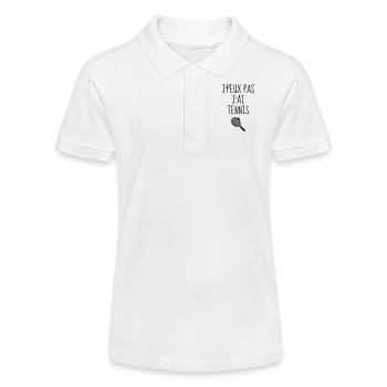Tennis - Sport - Racket - Tennis Player - Tenis - Stanley/Stella Teenager Bio-Poloshirt MINI SPRINTER - Weiß - Vorne