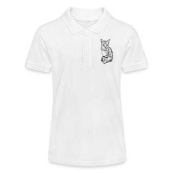 Katze Kätzchen Tigerkatze Katzenshirt Geschenk - Stanley/Stella Teenager Bio-Poloshirt MINI SPRINTER - Weiß - Vorne
