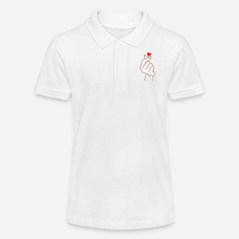 Symbole d’amour K-pop - Polo bio MINI SPRINTER Stanley/Stella Ado - blanc