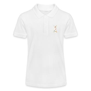 Buchstabe I, Monogramm, Tiermuster - Stanley/Stella Teenager Bio-Poloshirt MINI SPRINTER - Weiß - Vorne