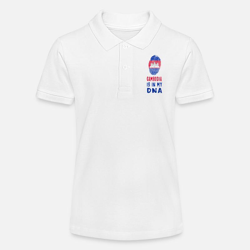 Le Cambodge est dans mon design d’ADN / idée de cadeau - Polo bio MINI SPRINTER Stanley/Stella Ado - blanc