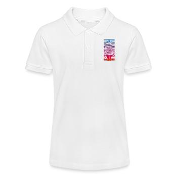 Beautiful female paint fashion colorful woman art - Stanley/Stella Teen Organic Polo Shirt MINI SPRINTER - white - Front