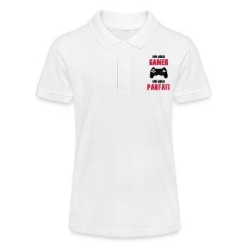 ado gamer / cadeau ado / adolescent / enfant - Polo bio MINI SPRINTER Stanley/Stella Ado - blanc - Devant