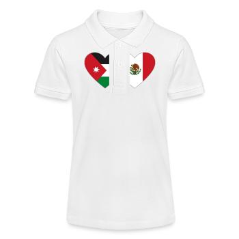 Jordanie Mexique Drapeau Coeur - Polo bio MINI SPRINTER Stanley/Stella Ado - blanc - Devant