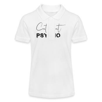 Cute but Psycho Shirt - Stanley/Stella Teenager Bio-Poloshirt MINI SPRINTER - Weiß - Vorne
