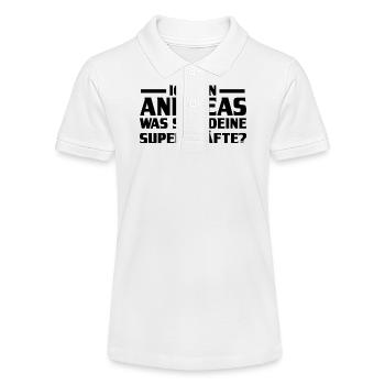 Vorname Andreas - Stanley/Stella Teenager Bio-Poloshirt MINI SPRINTER - Weiß - Vorne