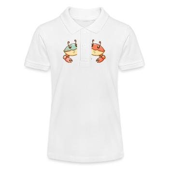 Cancer Couple Amoureux Crabe Animal Saint Valentin - Polo bio MINI SPRINTER Stanley/Stella Ado - blanc - Devant