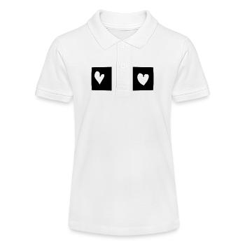 Trois Coeurs Coeur Rectangle Forme D’amour - Polo bio MINI SPRINTER Stanley/Stella Ado - blanc - Devant