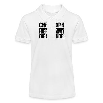First name Chris Christoph - Stanley/Stella Teen Organic Polo Shirt MINI SPRINTER - white - Front