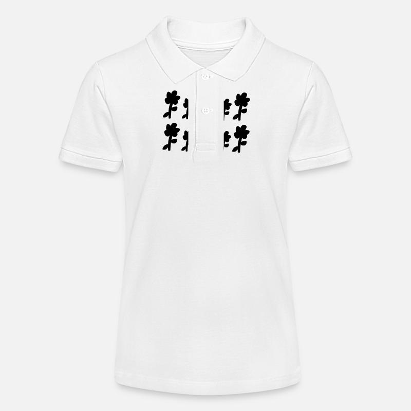 fleurs symbole motif plantes fleur - Polo bio MINI SPRINTER Stanley/Stella Ado - blanc
