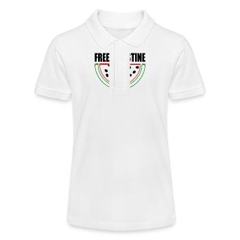 Free palestine Wassermelone Melone - Stanley/Stella Teenager Bio-Poloshirt MINI SPRINTER - Weiß - Vorne