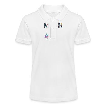 MILAN - Beautiful boy name with dinosaur - Stanley/Stella Teen Organic Polo Shirt MINI SPRINTER - white - Front