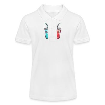 Soft DrinkCouple Love Drink Heart Valentine's Day - Stanley/Stella Teen Organic Polo Shirt MINI SPRINTER - white - Front