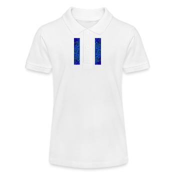 Design abstrait bleu - Polo bio MINI SPRINTER Stanley/Stella Ado - blanc - Devant