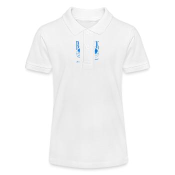 Rostock Heimat Fußball Geschenk - Stanley/Stella Teenager Bio-Poloshirt MINI SPRINTER - Weiß - Vorne
