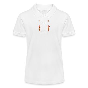 Throne King Meme Kitten Pet Lover - Stanley/Stella Teen Organic Polo Shirt MINI SPRINTER - white - Front