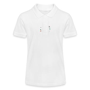 JAN - Beautiful boy name with dinosaur - Stanley/Stella Teen Organic Polo Shirt MINI SPRINTER - white - Front