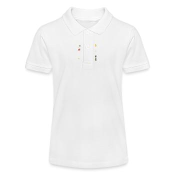 JULIAN - Beautiful boy name with dinosaur - Stanley/Stella Teen Organic Polo Shirt MINI SPRINTER - white - Front