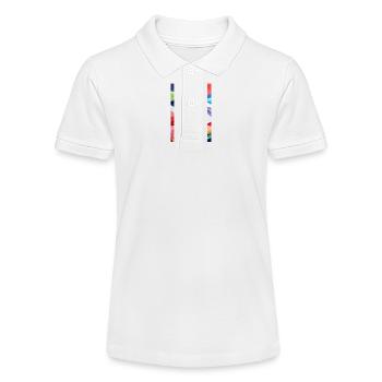 Regenbogen-Origami-Pinguin - Stanley/Stella Teenager Bio-Poloshirt MINI SPRINTER - Weiß - Vorne