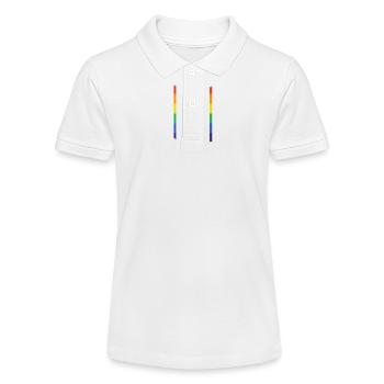 Drapeau Pride Déchiré - Liberté et Résistance LGBT - Polo bio MINI SPRINTER Stanley/Stella Ado - blanc - Devant