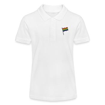 Drapeau arc-en-ciel - Polo bio MINI SPRINTER Stanley/Stella Ado - blanc - Devant