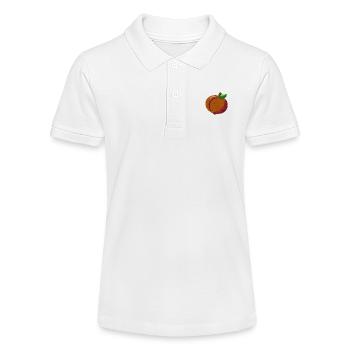 Peach embroidered - Stanley/Stella Teen Organic Polo Shirt MINI SPRINTER - white - Front
