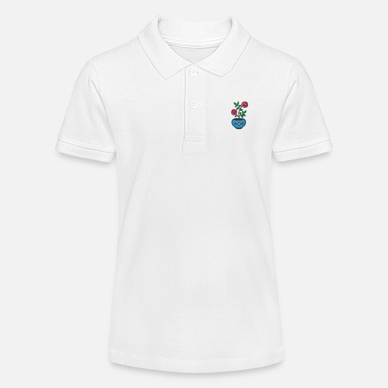 Une rose - Polo bio MINI SPRINTER Stanley/Stella Ado - blanc