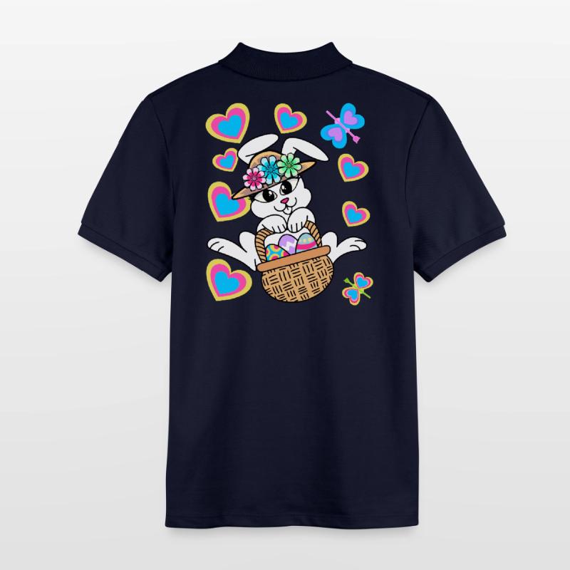 Easter Bunny Easter Bunny Eggs Easter Eggs Easter Stanley/Stella Teen Organic Polo Shirt MINI SPRINTER