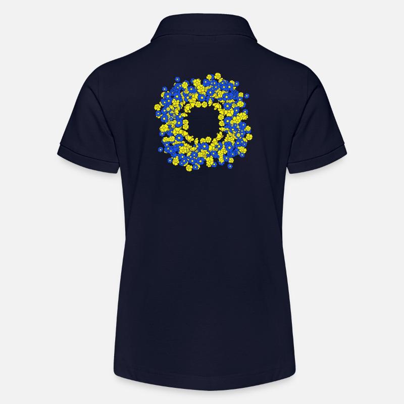Couronne florale Fleur florale d’été - Polo bio MINI SPRINTER Stanley/Stella Ado - bleu marine