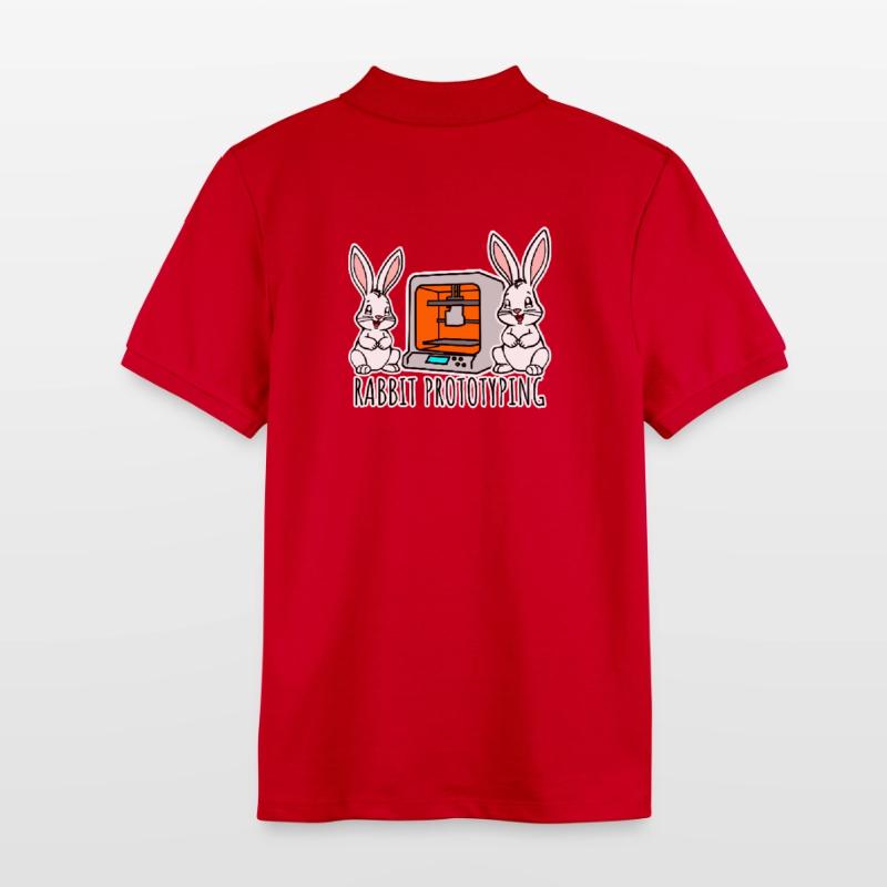 Rabbit Prototyping - Printing rabbits with 3D printer Stanley/Stella Teen Organic Polo Shirt MINI SPRINTER