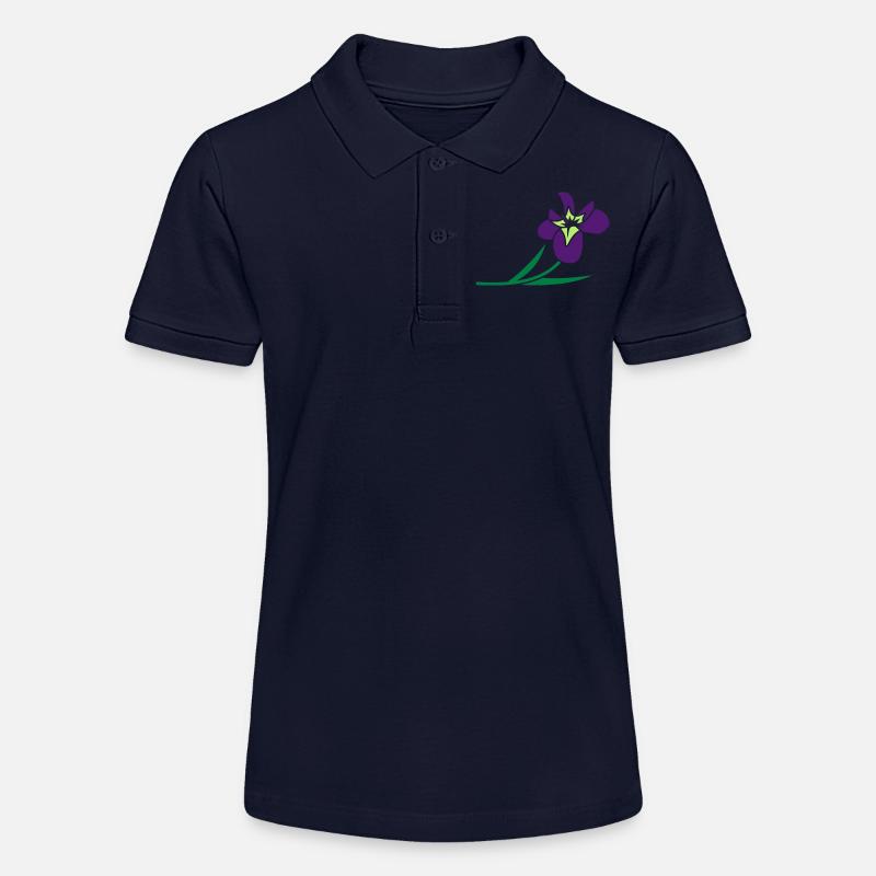 Blumen: Iris - Polo bio MINI SPRINTER Stanley/Stella Ado - bleu marine