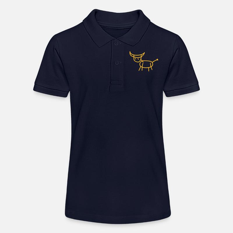 Kinderzeichnungen: Stier - Polo bio MINI SPRINTER Stanley/Stella Ado - bleu marine