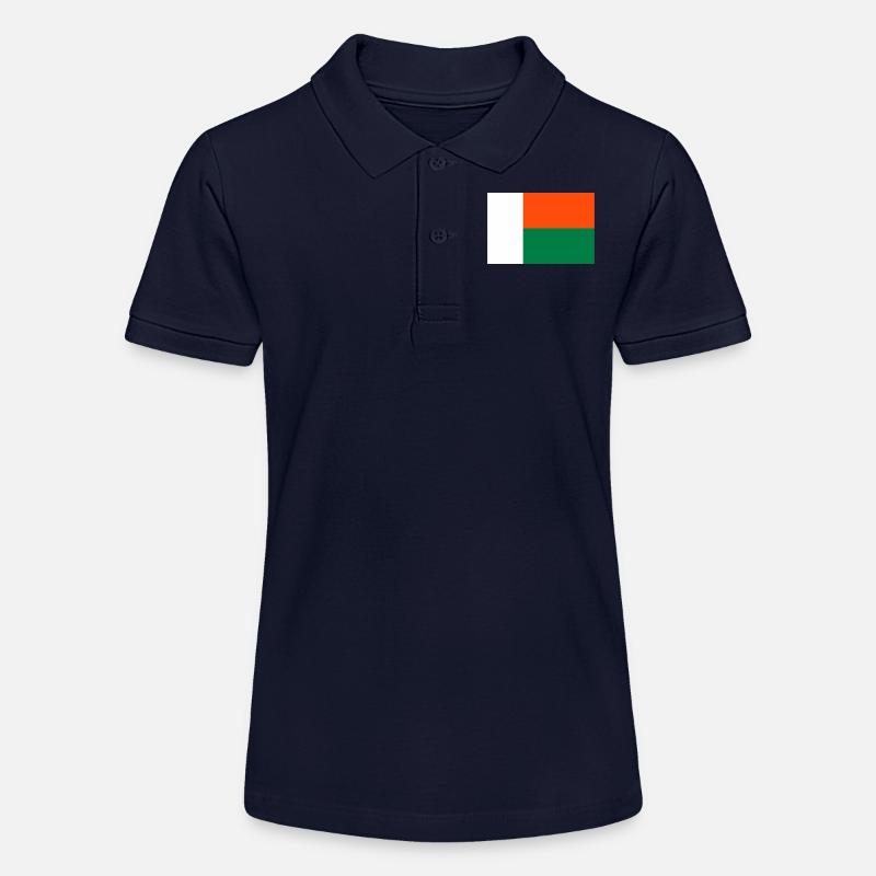 Drapeau Madagascar - Polo bio MINI SPRINTER Stanley/Stella Ado - bleu marine