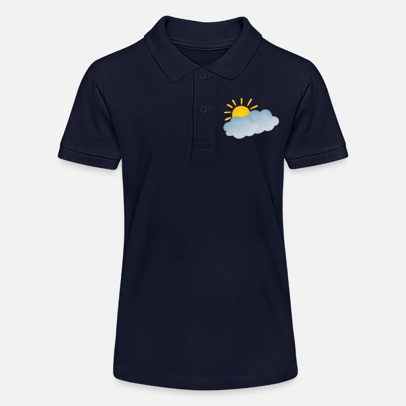 Météo nuageuse gaie - Polo bio MINI SPRINTER Stanley/Stella Ado - bleu marine