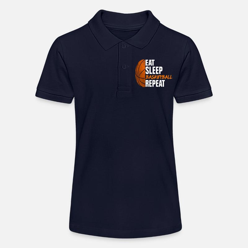 Eat Sleep Basketball Repeat - Polo bio MINI SPRINTER Stanley/Stella Ado - bleu marine