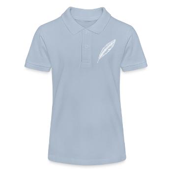 Elegant Bird Feather in Black and White - Stanley/Stella Teen Organic Polo Shirt MINI SPRINTER - red - Front