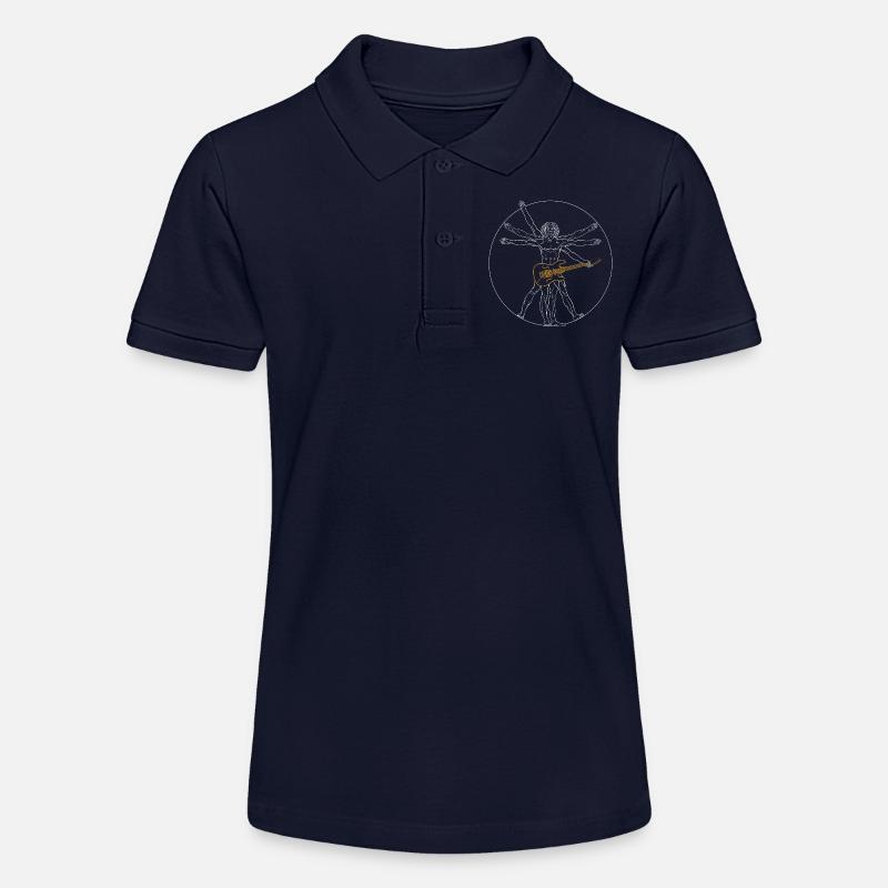 Guitar Da Vinci - Cadeau Guitar Rock - Polo bio MINI SPRINTER Stanley/Stella Ado - bleu marine