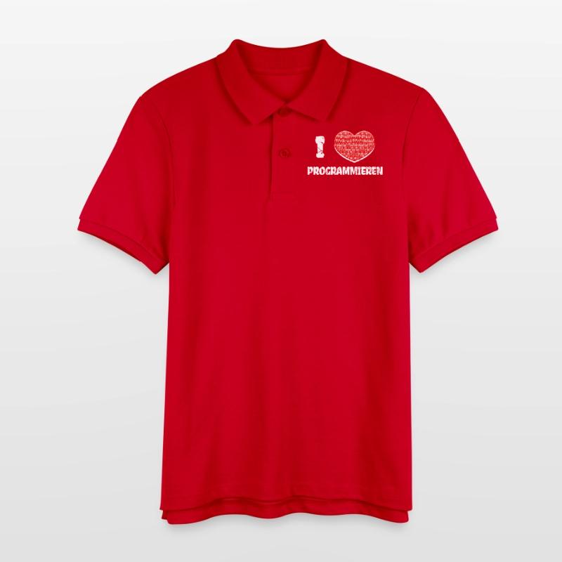 Developer Heart Programmer Statement Computer Science Stanley/Stella Teen Organic Polo Shirt MINI SPRINTER