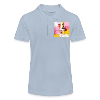 Abstrakte Farbblöcke Pink Gelb - Stanley/Stella Teenager Bio-Poloshirt MINI SPRINTER - Rot - Vorne