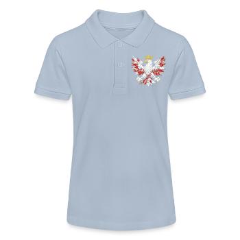 Polish Eagle Polska Coat of Arms Grunge Design Gold - Stanley/Stella Teen Organic Polo Shirt MINI SPRINTER - red - Front