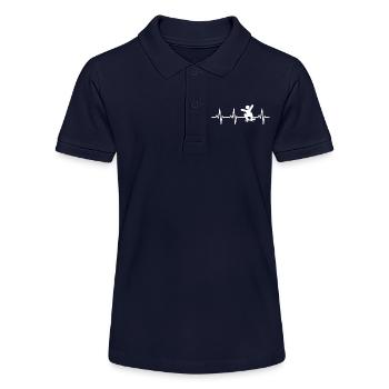 Skateboarder Stick Figure Cardiogramme - Polo bio MINI SPRINTER Stanley/Stella Ado - bleu marine - Devant