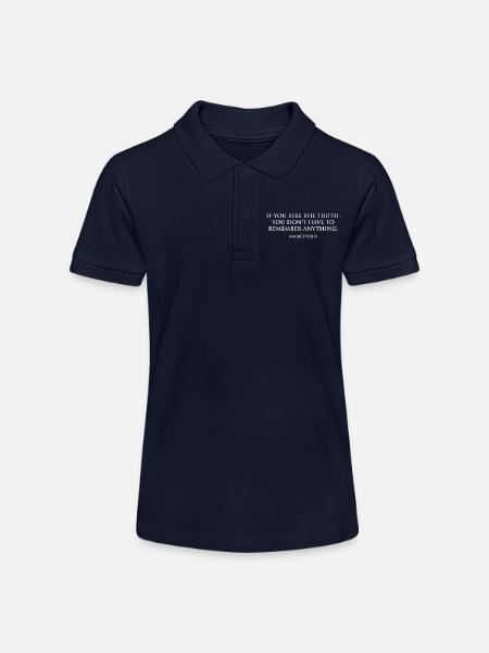 Inspirierendes Mark Twain Zitat Design - Stanley/Stella Teenager Bio-Poloshirt MINI SPRINTER - Navy