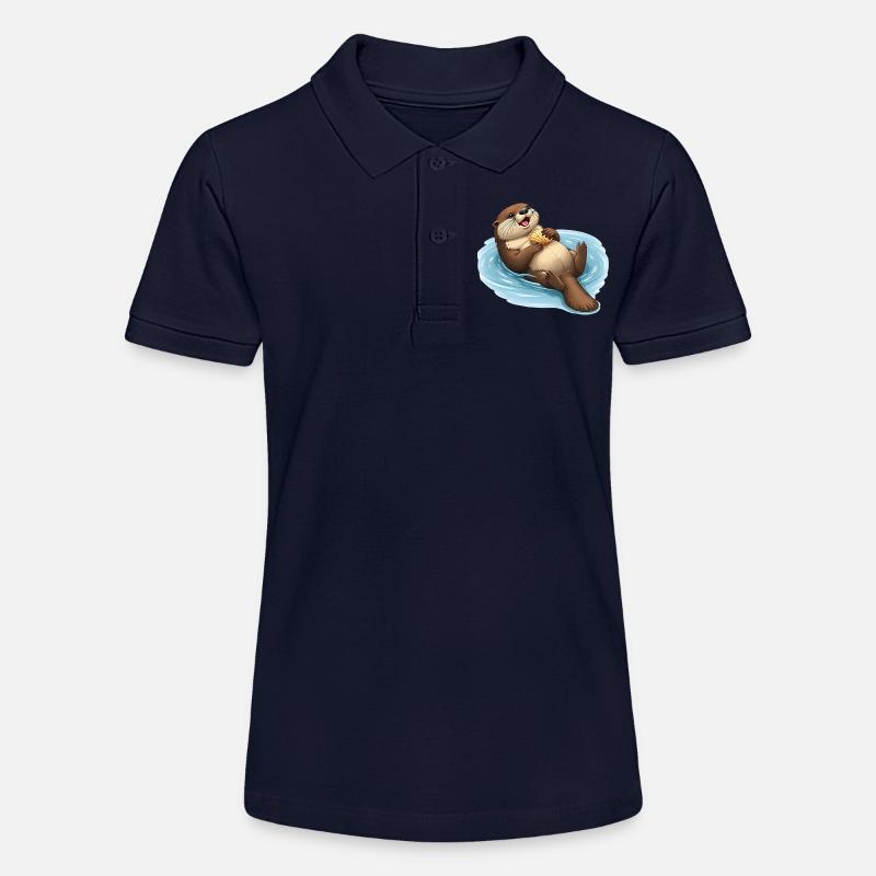 Castor décontracté avec coquille - Polo bio MINI SPRINTER Stanley/Stella Ado - bleu marine