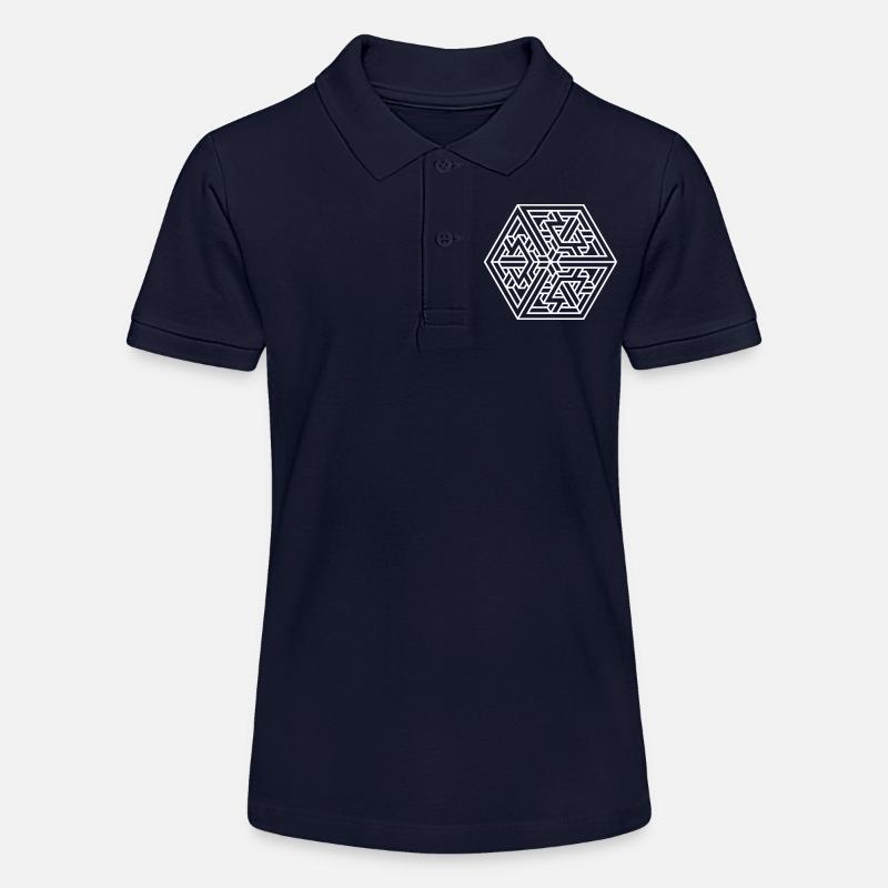 Forme impossible – illusion d’optique pour les nerds - Polo bio MINI SPRINTER Stanley/Stella Ado - bleu marine