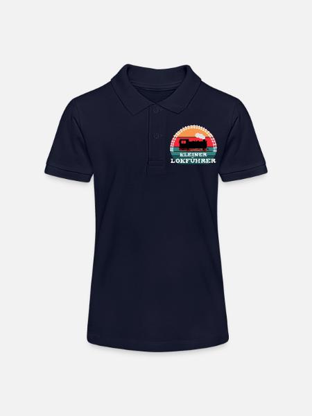 Eisenbahn Kinder Dampflok Lokführer - Stanley/Stella Teenager Bio-Poloshirt MINI SPRINTER - Navy